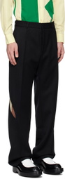 Stefan Cooke Black Slashed Trousers