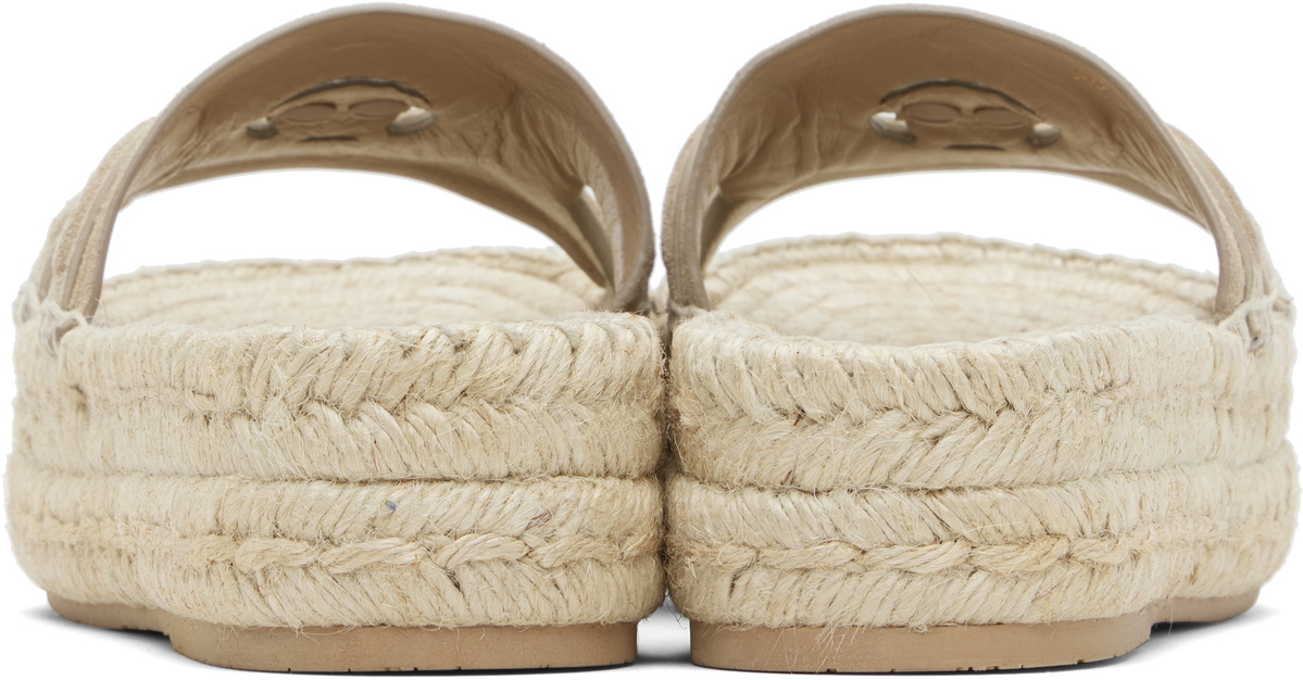 Versace Beige Medusa '95 Platform Espadrille Sandals