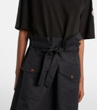 Moncler Belted cotton-blend jersey minidress
