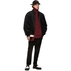 D by D Black Velvet Unbalanced Bomber Jacket