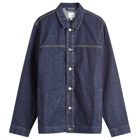 Sunspel Men's Denim Jacket in Denim Rinse Wash