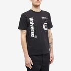 Men's AAPE AAPE Universe T-Shirt in Black