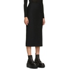 Valentino Black Wool and Silk Skirt