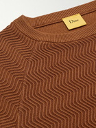 DIME - Logo-Embroidered Cable-Knit Cotton Sweater - Brown