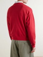 Auralee - Cotton, Wool and Silk-Blend Jersey Sweater - Red