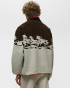 Market Sequoia Polar Fleece Jacket Brown/Grey - Mens - Fleece Jackets