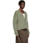 TONYWACK Greem Brushed Mohair V-neck Cardigan