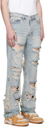 Who Decides War SSENSE Exclusive Blue Gnarly Jeans