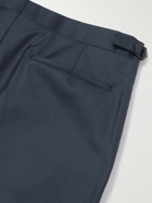 Richard James - Tapered Sharkskin Wool Suit Trousers - Black