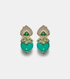 Marina B Stetlia 18kt gold earrings with chrysoprase and gemstones