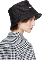 Marni Black Rafia Bucket Hat
