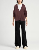 Manila Grace Womens Cardigan in Brown