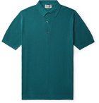 John Smedley - Roth Sea Island Cotton Polo Shirt - Blue