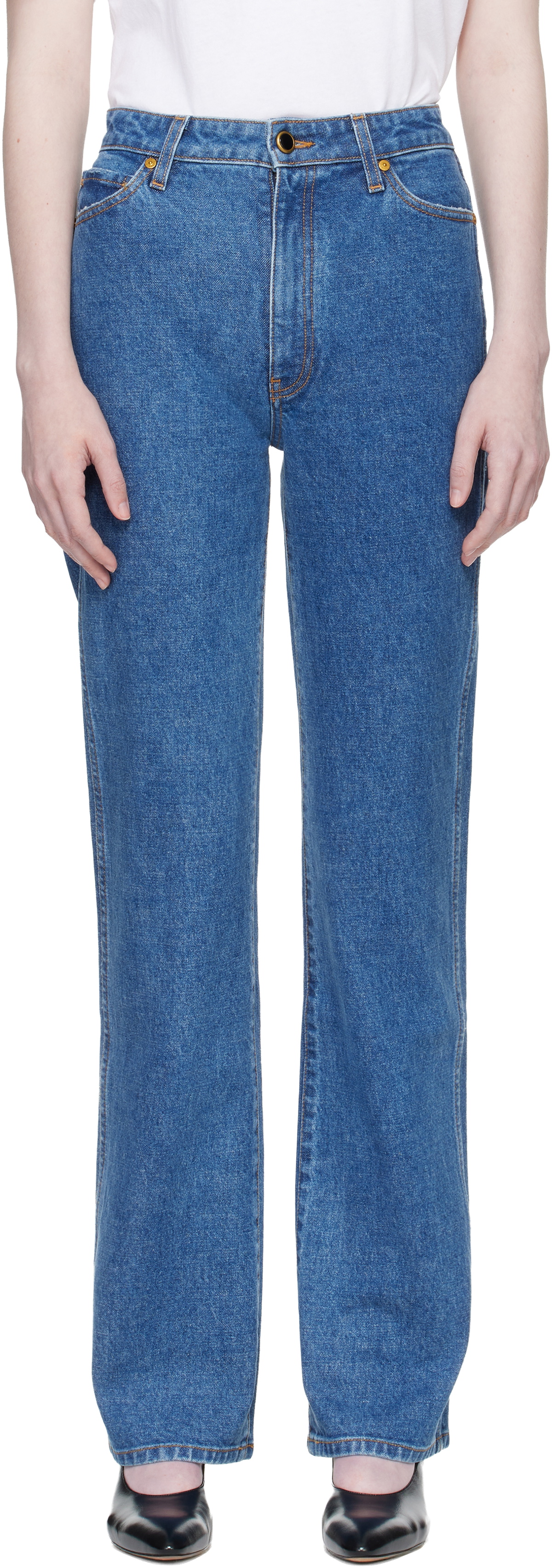 KHAITE Blue Danielle Stretch Jeans