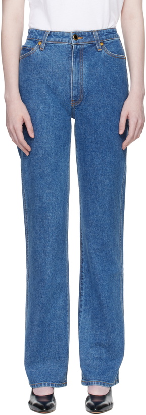 Photo: KHAITE Blue Danielle Stretch Jeans