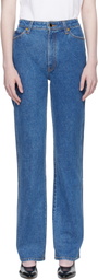 KHAITE Blue Danielle Stretch Jeans