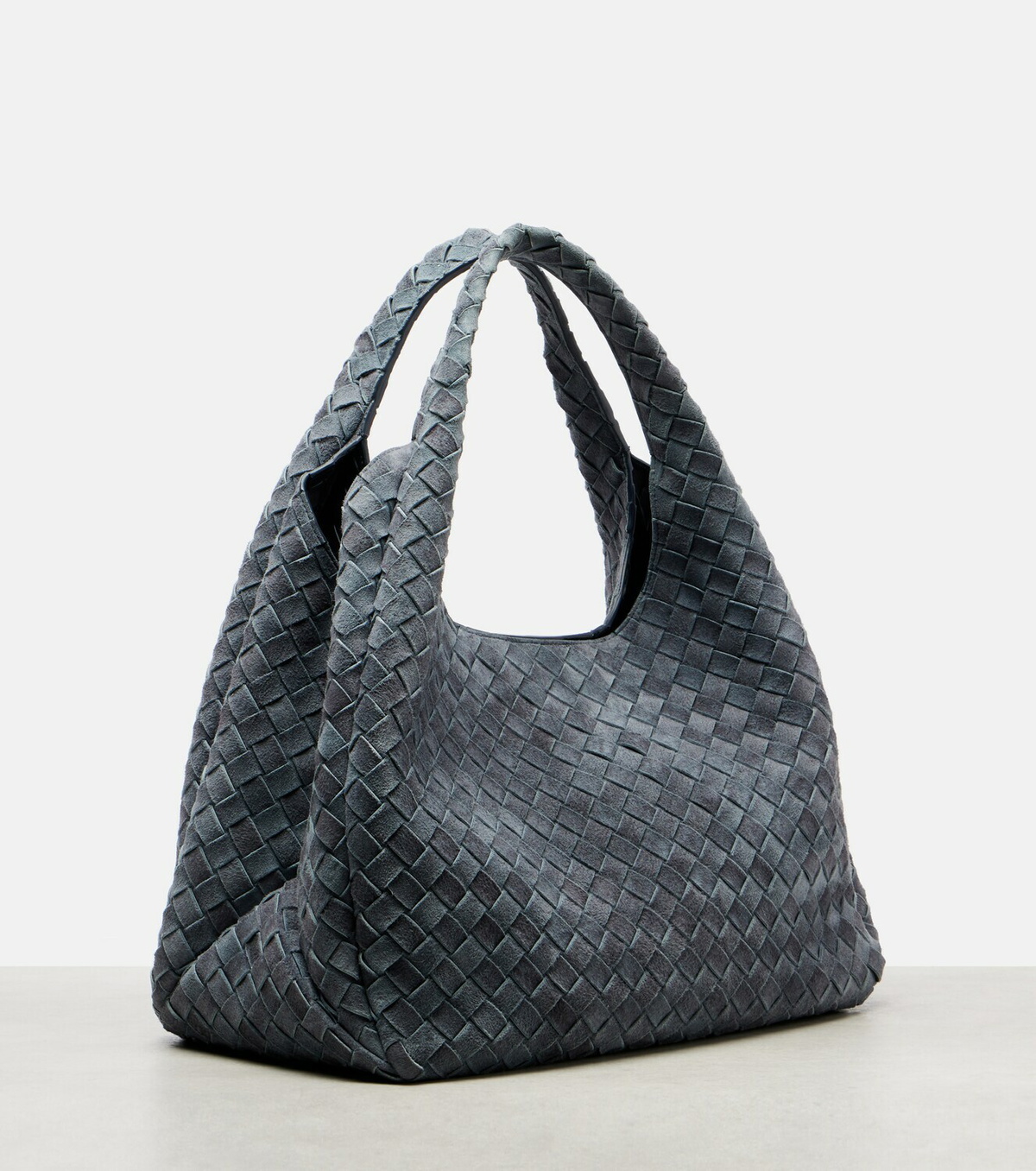 Bottega Veneta Campana Intrecciato Large suede tote bag
