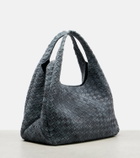 Bottega Veneta Campana Intrecciato Large suede tote bag