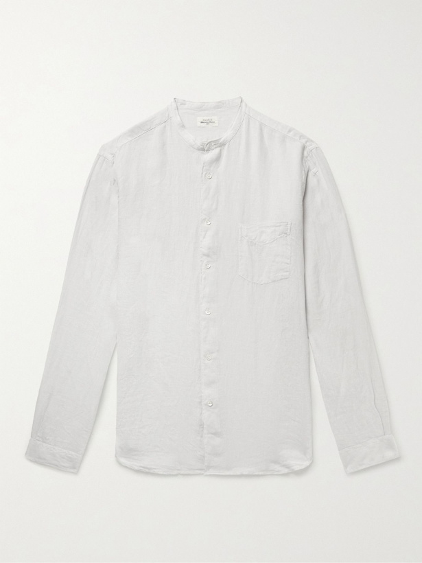 Photo: Hartford - Pat Grandad-Collar Slub Linen Shirt - Neutrals