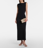 Manolo Blahnik Maygot snake-effect leather clutch