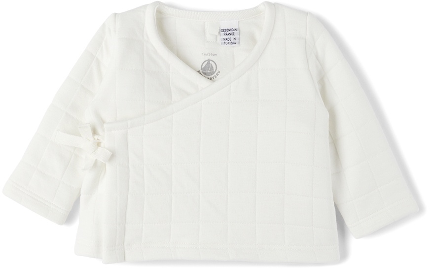 Petit Bateau Baby Organic Cotton Quilted Cardigan