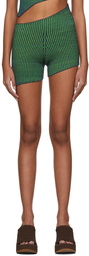 ISA BOULDER SSENSE Exclusive Blue Parallel Shorts