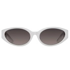 Linda Farrow Lyra - White / Yellow Gold Sunglasses