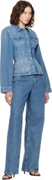 Ksubi Blue Cinched Crop Tru Vintage Denim Jacket