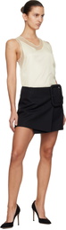 AMI Paris Off-White Sheer Silk Tank Top
