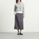 mfpen Women's Cropped Leisure Zip Up in Mineral Grey Needle Jump