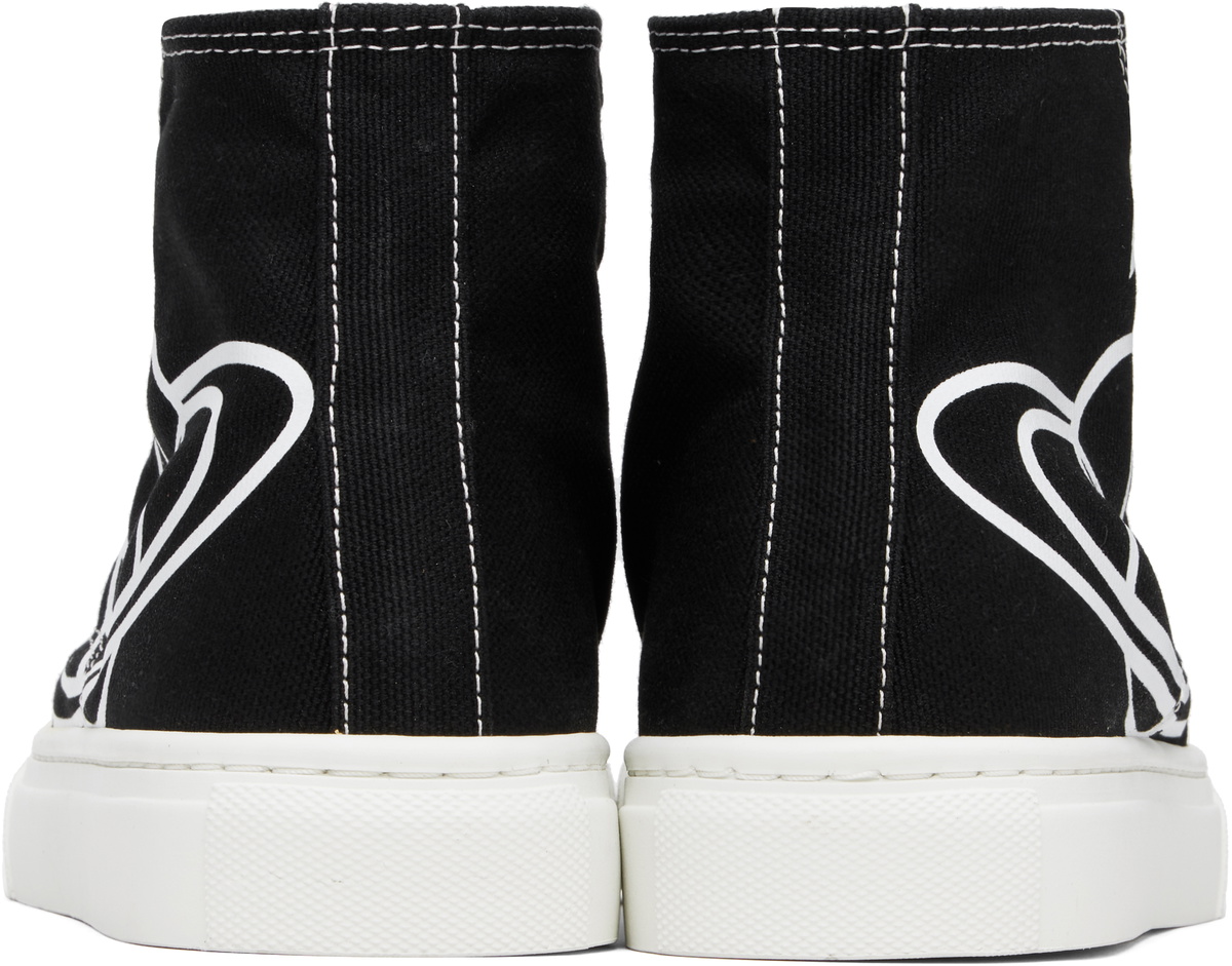 Vivienne Westwood Black Plimsoll High Top Canvas Sneakers
