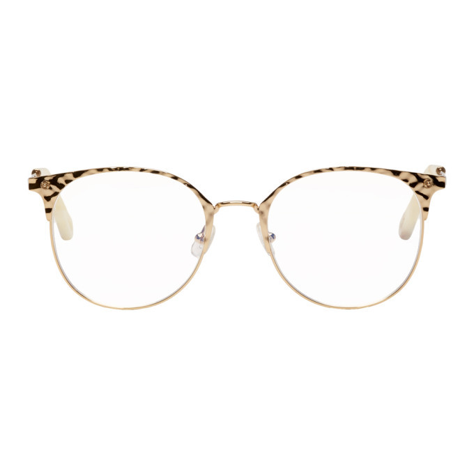 Gold horn rimmed glasses on sale