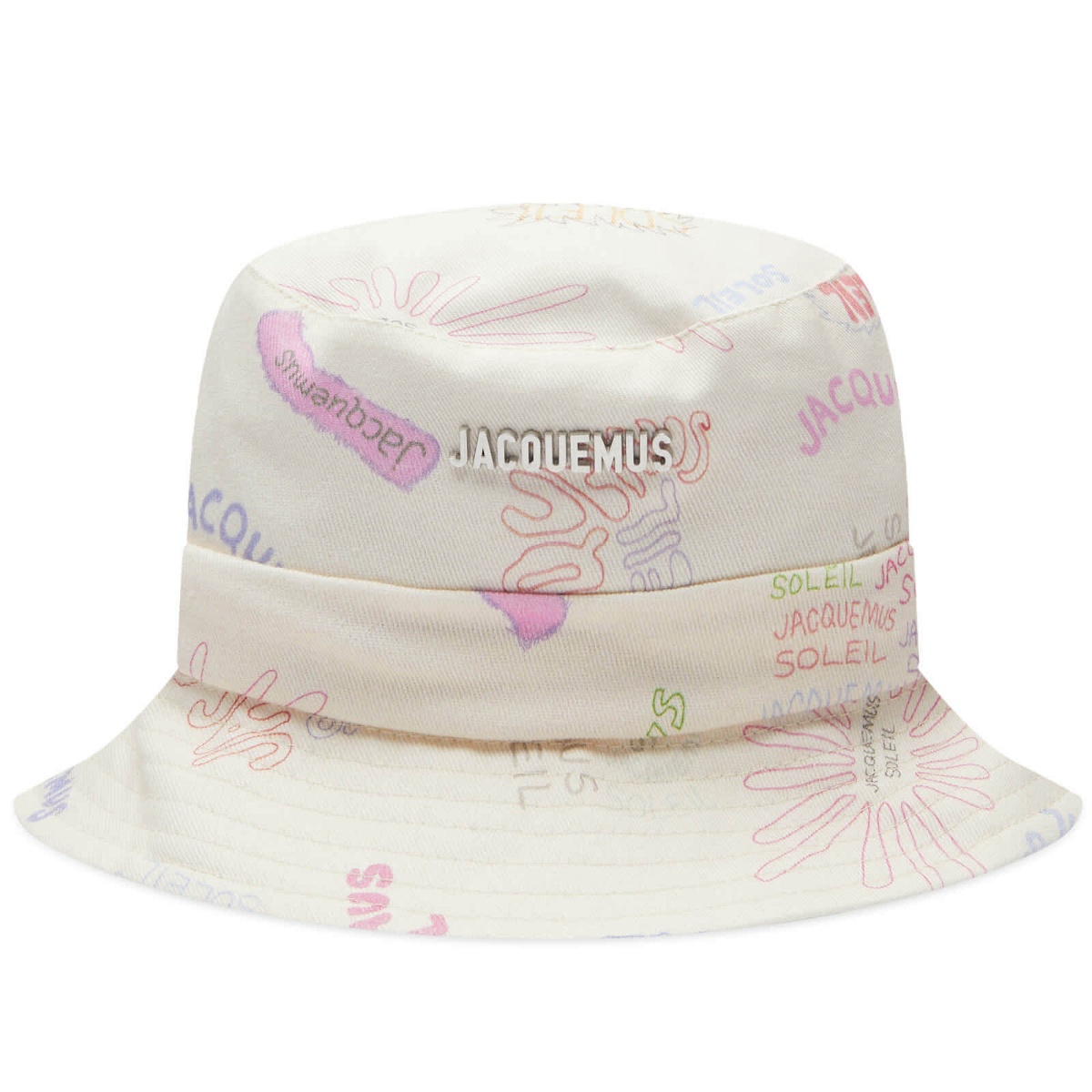 Jacquemus Men's Logo Bucket Hat in Print Multi Tags Jacquemus