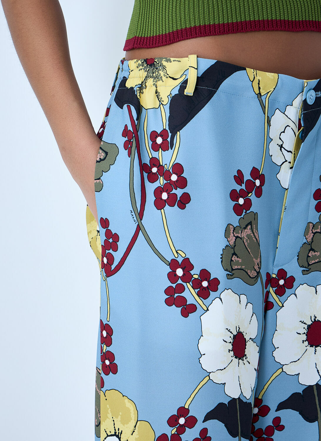 Marni Wide-Leg Floral Trousers