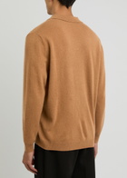 Percival Network Wool-blend Polo Jumper Orange