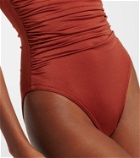 Karla Colletto Ruched one-shoulder swimsuit