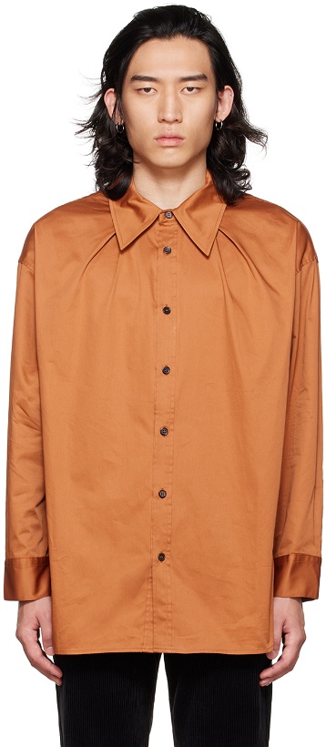 Photo: DRAE SSENSE Exclusively Orange Button Shirt