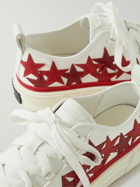 AMIRI - Appliquéd Leather and Canvas Sneakers - Red
