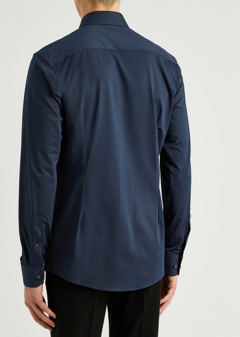 Eton Stretch-jersey Shirt Navy
