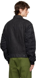 Moschino Black Paneled Denim Jacket