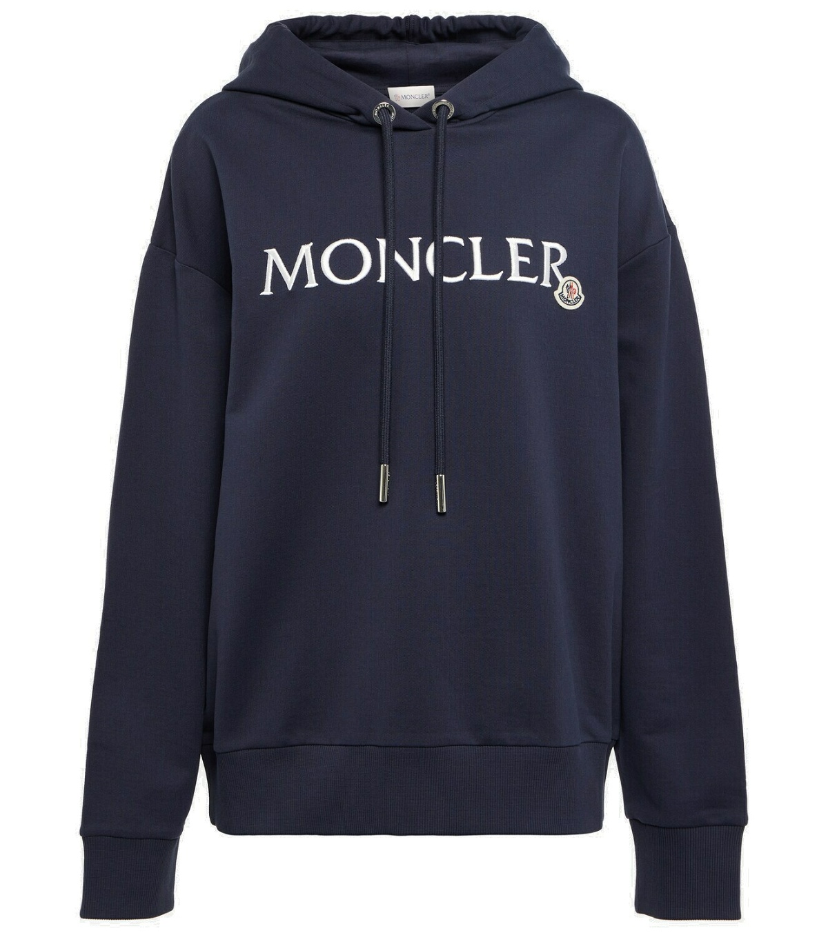 Moncler - Logo cotton jersey hoodie Moncler