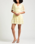 Needle & Thread Womens Mini dress Pastel in Yellow