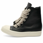Rick Owens Women's Jumbo Lace High Top Sneakers in Black/Milk/Milk