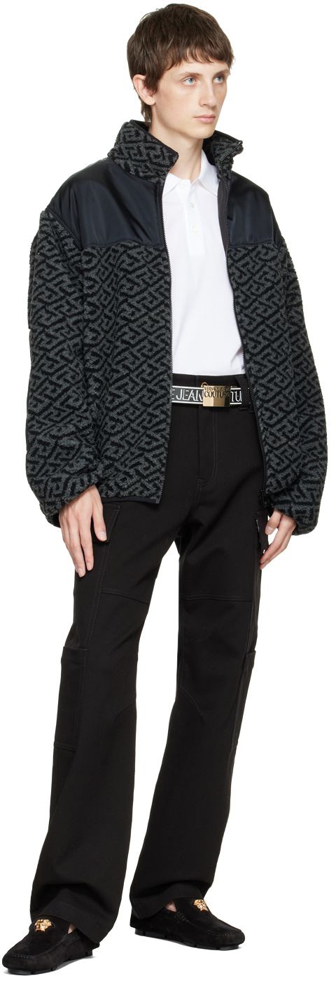 Versace Jeans Couture Black Logo Belt Versace