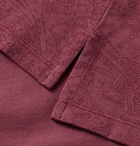 ETRO - Paisley-Print Cotton-Piqué Polo Shirt - Burgundy