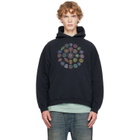 Balenciaga Black Logo Spiral Medium Fit Hoodie
