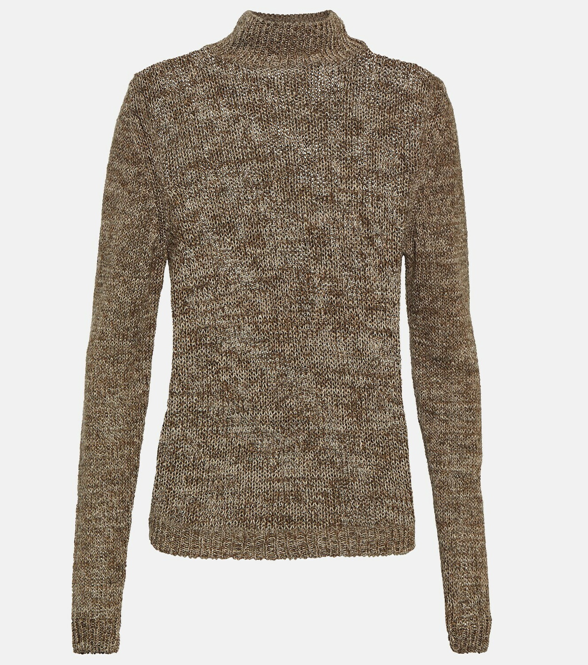 Toteme Linen, cotton, and silk turtleneck sweater