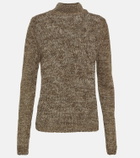 Toteme Linen, cotton, and silk turtleneck sweater