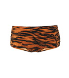 Norma Kamali Bill tiger-print bikini bottoms