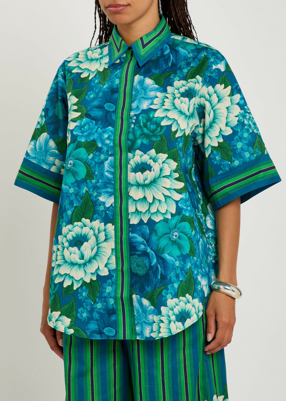 Alemais Margo Floral-print Cotton Shirt Multicoloured